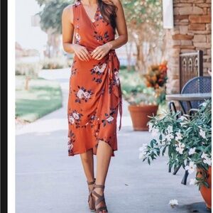 Gentle Fawn wrap dress in a moody floral | size XS X-small | excellent condition